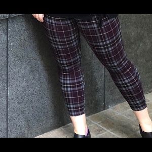 Size 3 torrid plaid slide on pants - never worn